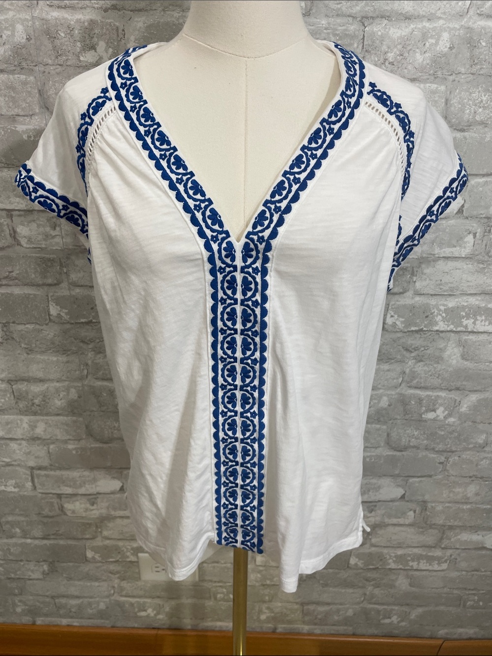 Boden Hazel Cotton Embroidered Top